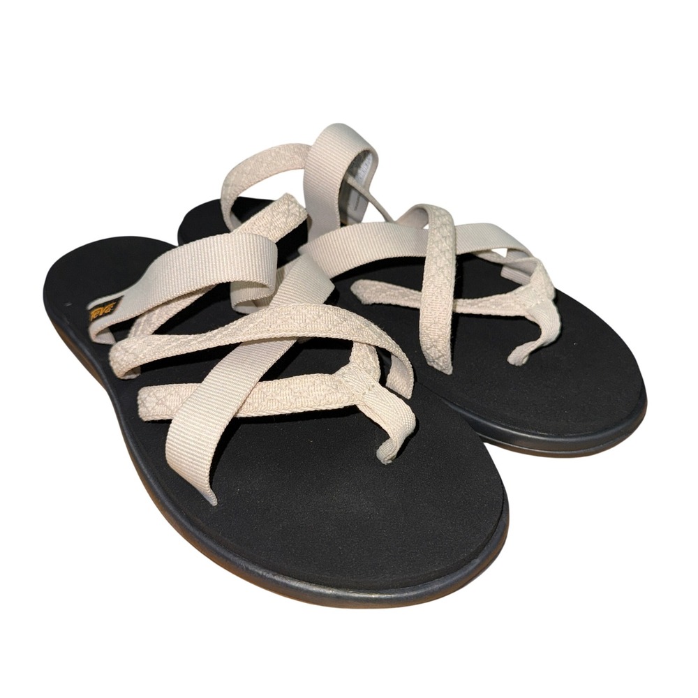 NEW Teva Voya Zillesa Womens 8 Lifestyle Sandal White Swan Strappy Thong 1117032